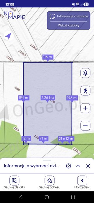 Sprzedam działkę rolną - 22574m², Wola Bachorska  gm. Buczek