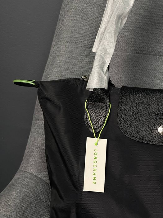 Сумка Longchamp Tote Bag чорна трендова сумочка 34/24