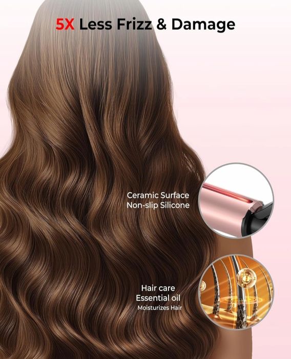 Lokówka ceramiczna UKLISS 40mm 4 temperatury 140°C-200°C DUŻE LOKI