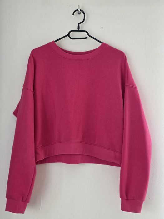 Bluza różowa Sinsay krótka na jesień