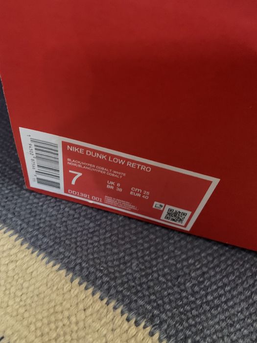 Nike dunk low retro black hyper colbat (2021)