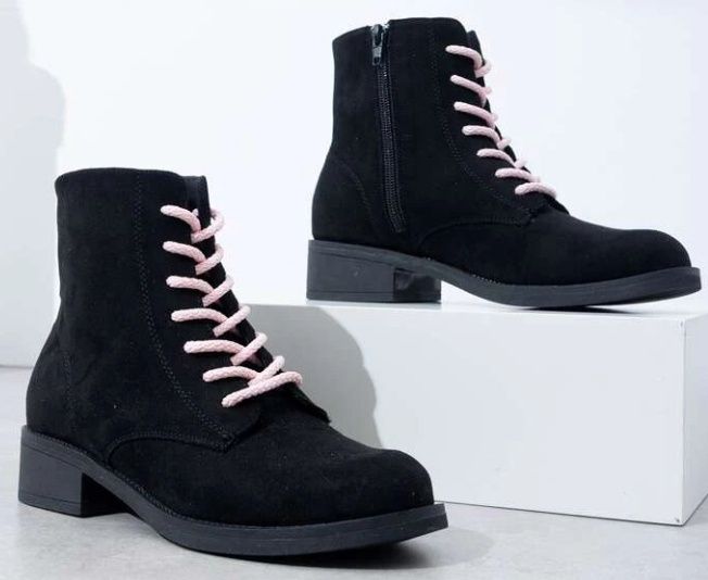 Botas Camurça Pretas 39 c/ 2 pares atacadores