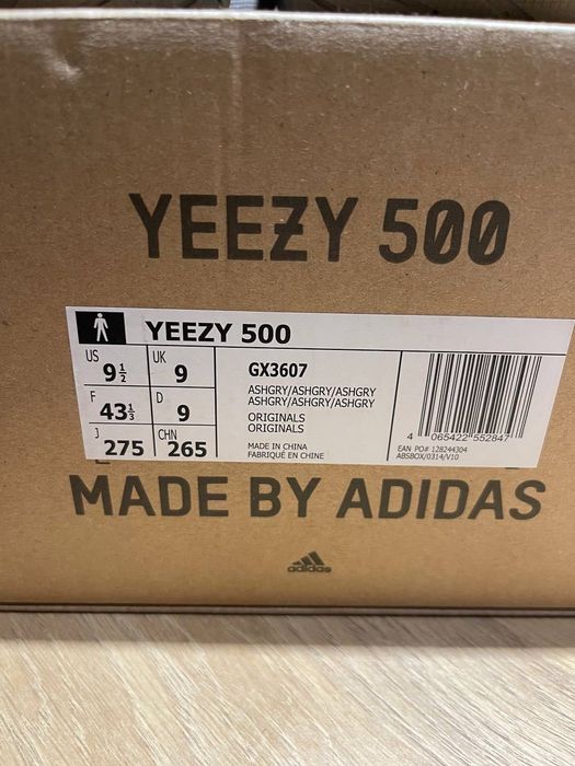 adidas Yeezy boost 500 ash grey 43 Utility white black granite bone t
