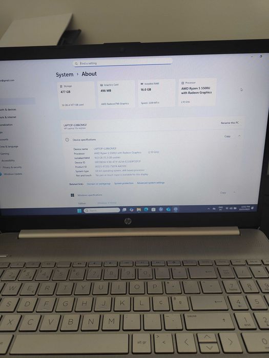 Portátil HP i5 16GB 2.10Ghz (como novo)