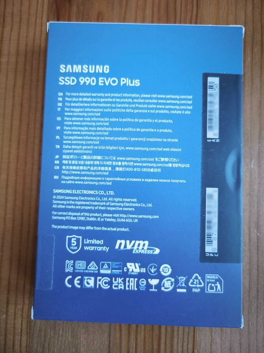 Samsung 990 EVO Plus 2TB, PCIe 4.0/5.0, SSD NVMe M.2 - Novo e selado