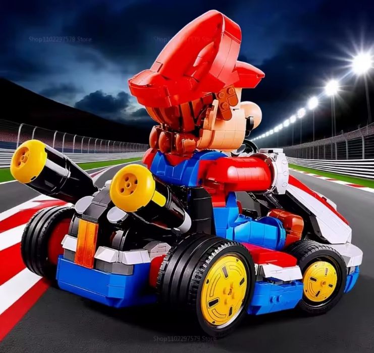 Конструктор  1 в 1  Super Mario 1972 блоков Lego Standard Kart