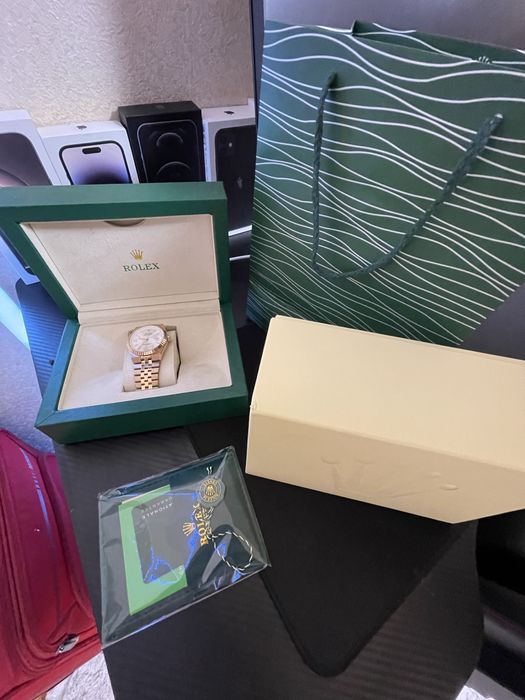 Чоловічий годинник у стилі Rolex Datejust — золотистий, механіка