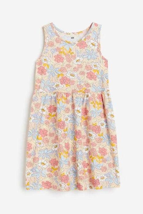 Бавовняна сукня з малюнком в квітковий принт h&m