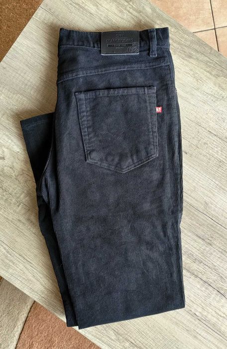 Spodnie sztruksowe męskie czarne M