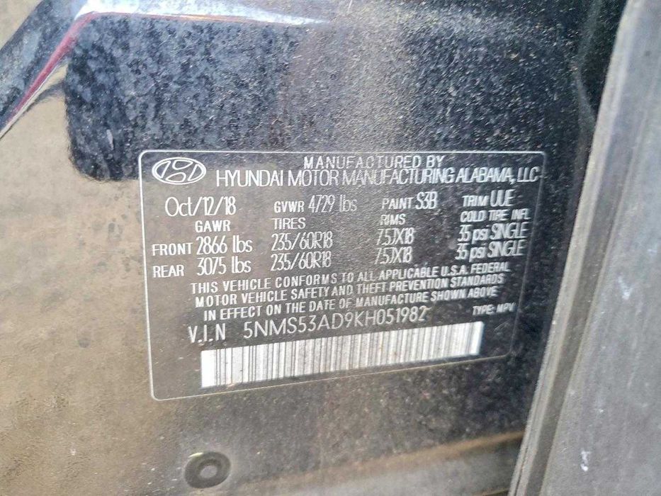 Hyundai Santa Fe SE 2019