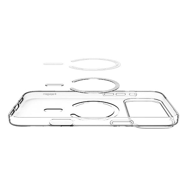 Etui Spigen Liquid Crystal MagSafe na iPhone 17 Pro - przezroczysto-bi