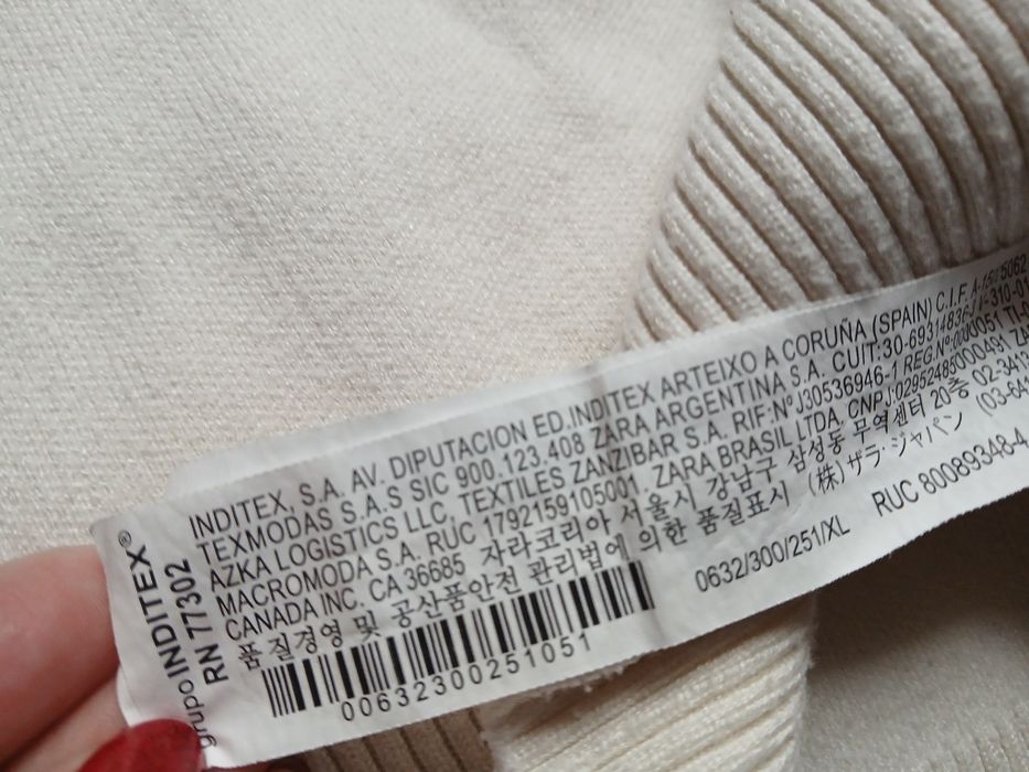 Zara Sweter Męski Cream XL