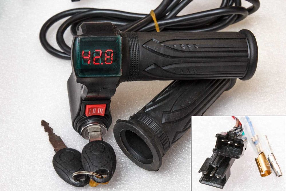 Ручка газу електровелосипеду вольтметр ключ