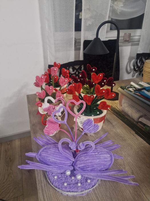 Koszyczki na Walentynki.