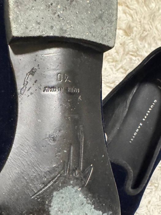 Мокасины из бархата zanotti оригинал