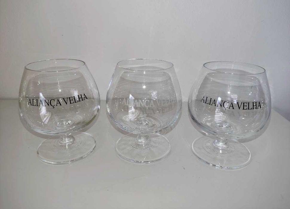 Copos vidro cálice Aliança Velha colecionador
