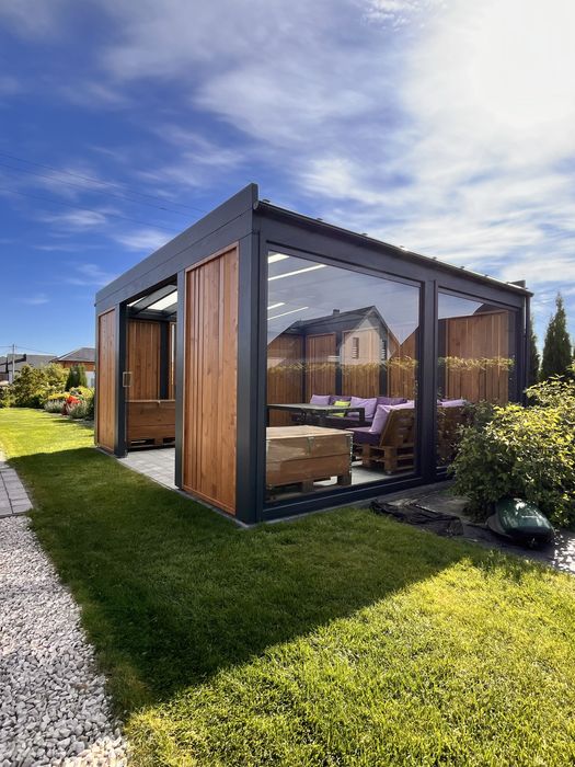 Nowoczesna altana ogrodowa, patio, altana