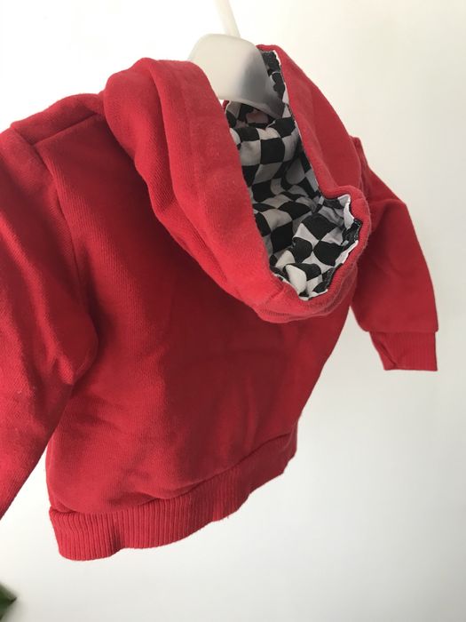 Czerwona bluza z kapturem Auta Disney baby 62 cm Zygzak McQueen
