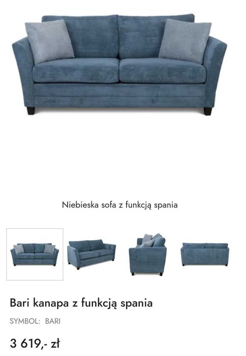 Sofa Bari z funkcją spania