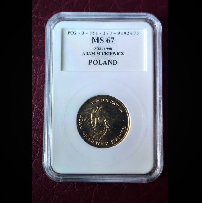 2 zł 1998 - Adam Mickiewicz (gratyfikowana)