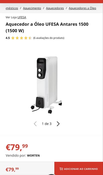 Aquecedor a óleo Ufesa