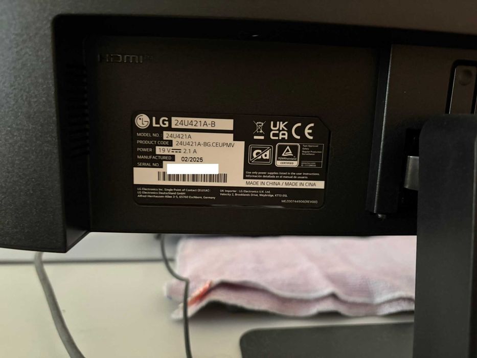 Monitor LG 24U421A-B 23.8" VA FullHD 100Hz HDR10 Curvo
