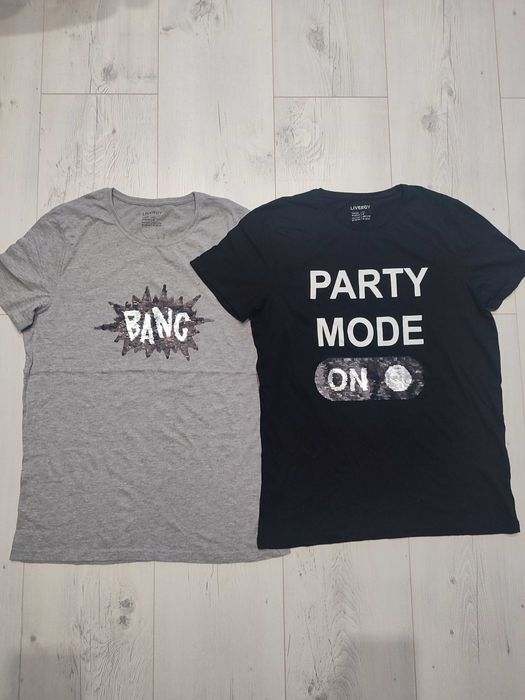 koszulki męskie w cekiny rozmiar M Livergy