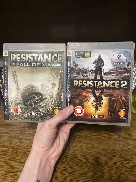 Диск resistance fall of man+resistance 2 на ps3