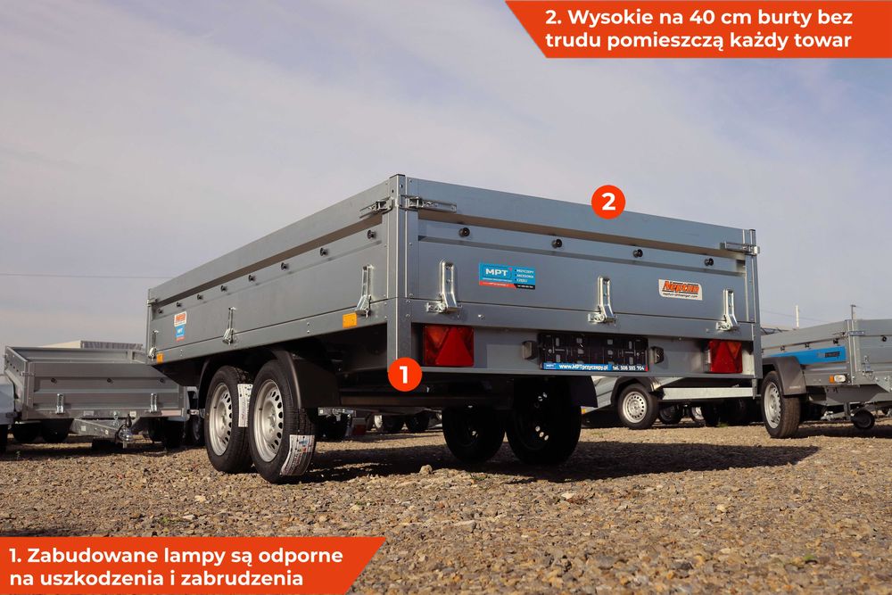 PROMOCJA Duża przyczepka platforma Neptun N7-320 2 KPS 320x168cm na B