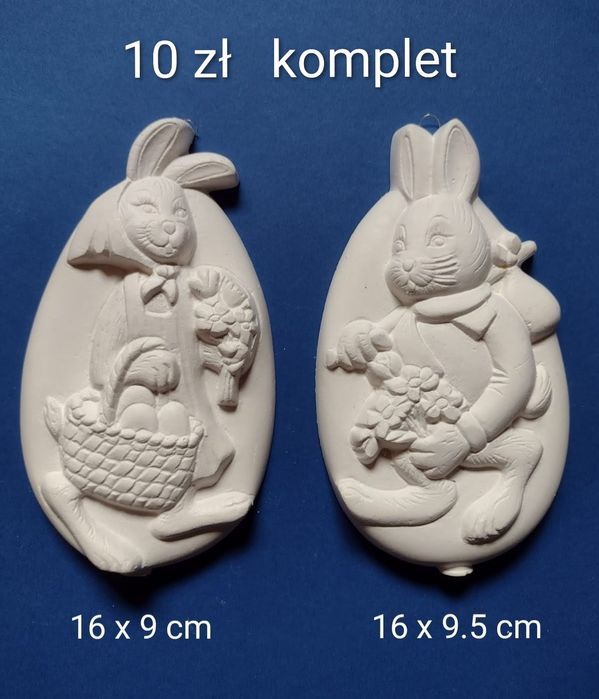 Zestaw 18 gipsowych figurek do malowania