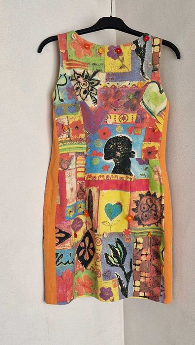 sukienka retro vintage UNIQ LOVE MOSCHINO cheap&chic 34 xs