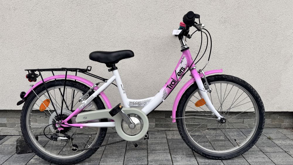 Super stan! Gwarancja rower 20”  Trawers dla dziewczynki ok 4-7 lat