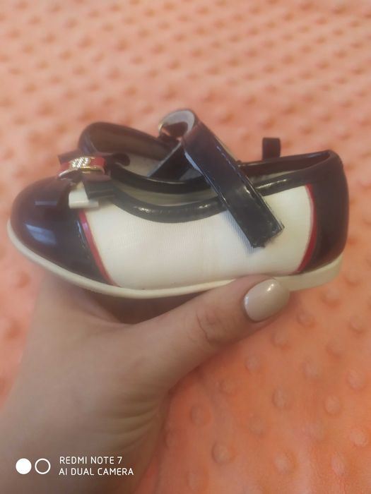 Buciki dziecięce, dziewczynka,r.21, skóra, styl marynarski