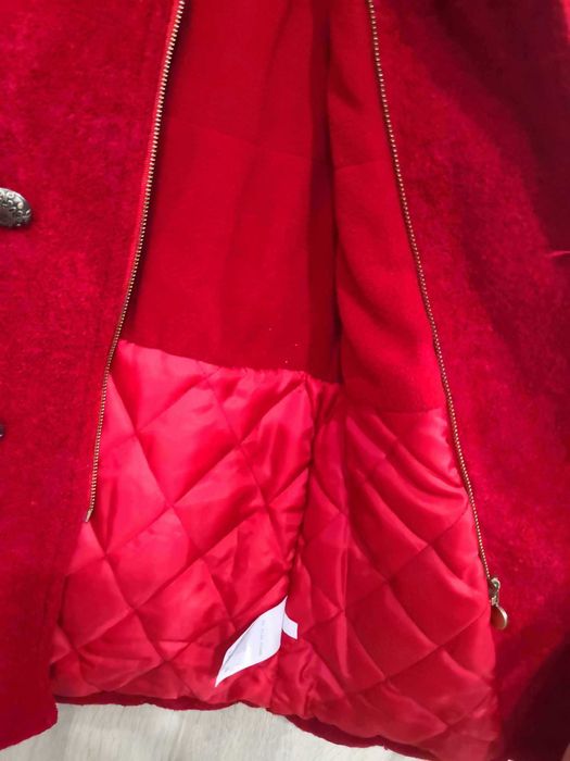 Płaszcz wełniany vintage dla dziewczynki Pampolina rozmiar 116 cm