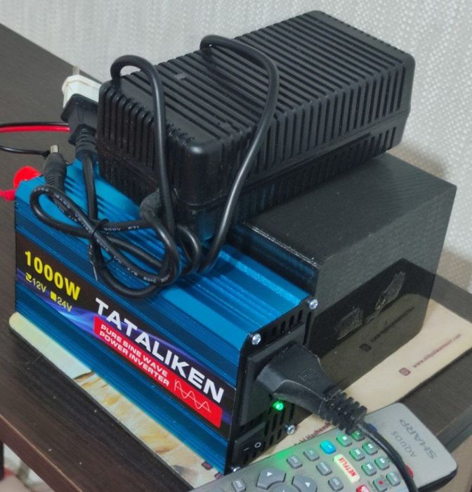 Комплект зарядна станція, (аккумулятор, зарядка, інвертор)