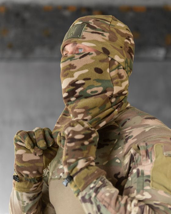 Комплект шапка, баф, рукавички МУЛЬТИК