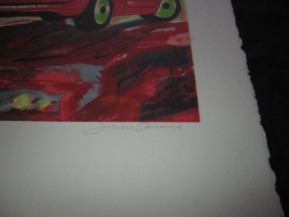 Serigrafia Original Fiat 500 Licínio Saraiva Numerada e Assinada