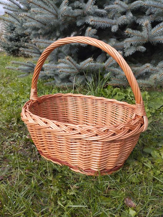 Kosz wiklinowy na zakupy grzyby koszyk prezentowy piknikowy