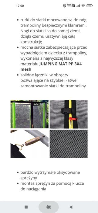 Trampolina ogrodowa skyflyer 180 cm