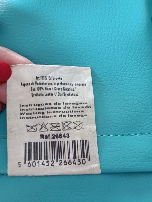 Puff Turquesa Espaço Casa