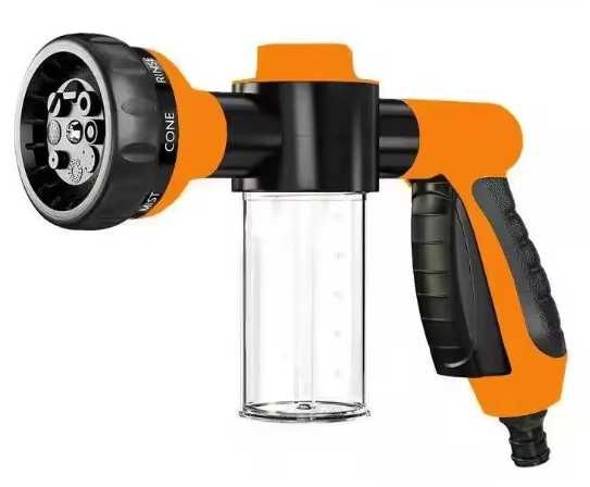 Pistola Água Portátil Dispensador Sabão Mangueira Lança de Espuma NOVO