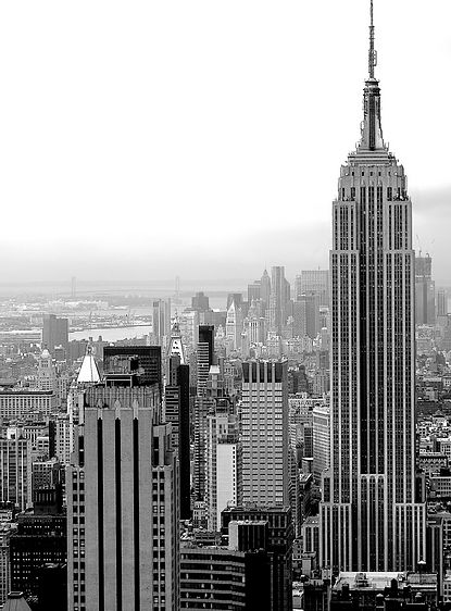 Plakat USA! New York Empire State Building panorama skandi loft A4