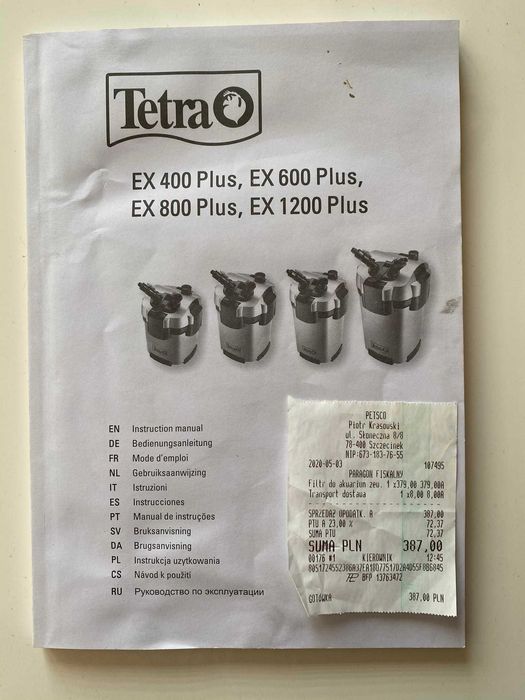 Filtr zewnętrzny Tetra EX plus 800