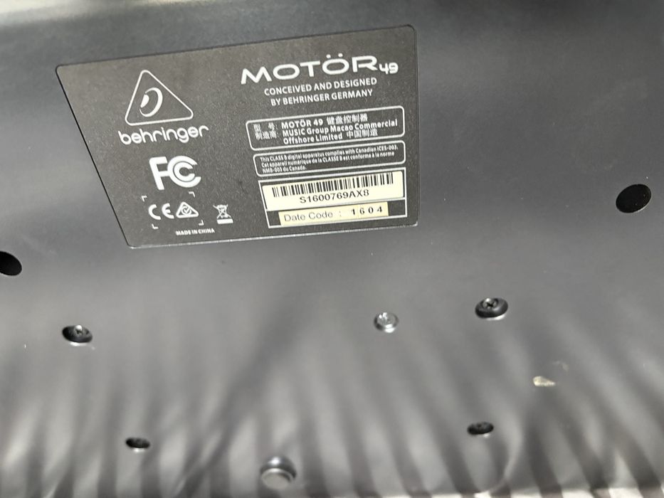 Klawiatura sterująca Behringer USB/Midi MOTOR-49