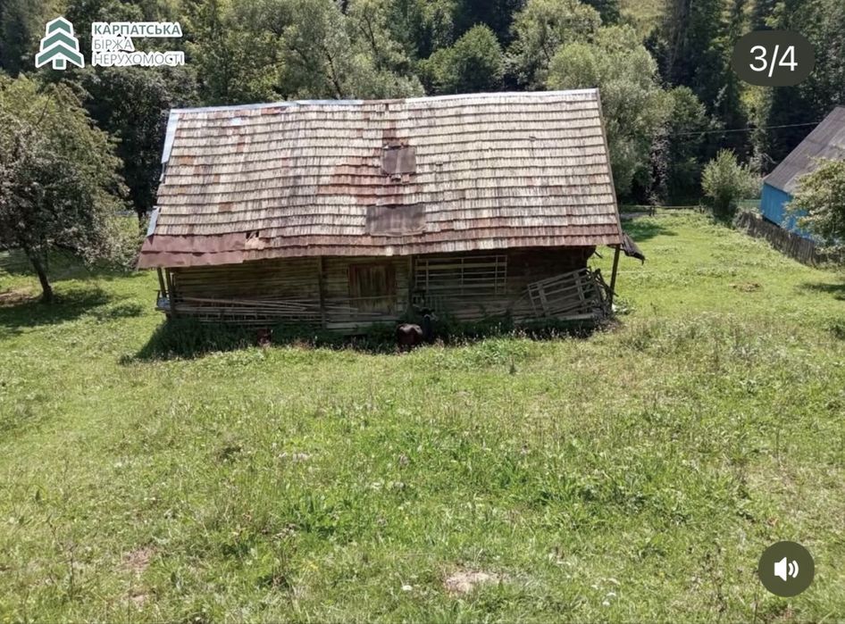 Продається ділянка із старим будинком в селі Нижній Студений, Закарпатська обл