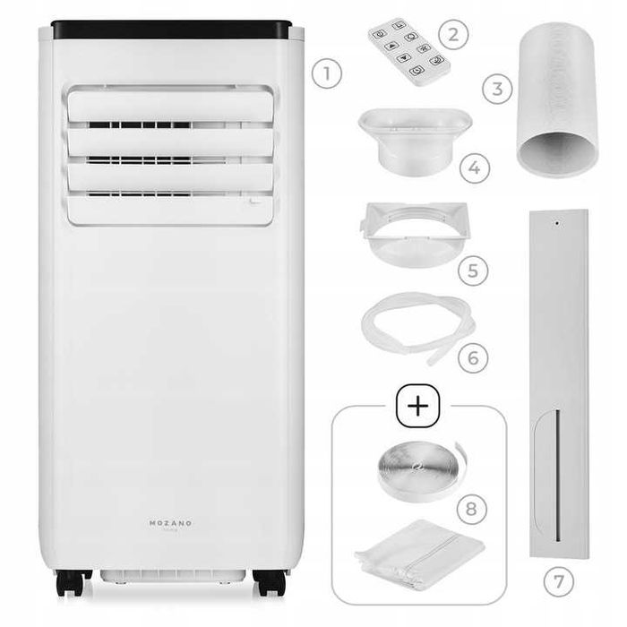 3w1 WYDAJNY Klimatyzator przenośny 2,6kW cichy osuszacz powietrza WiFi