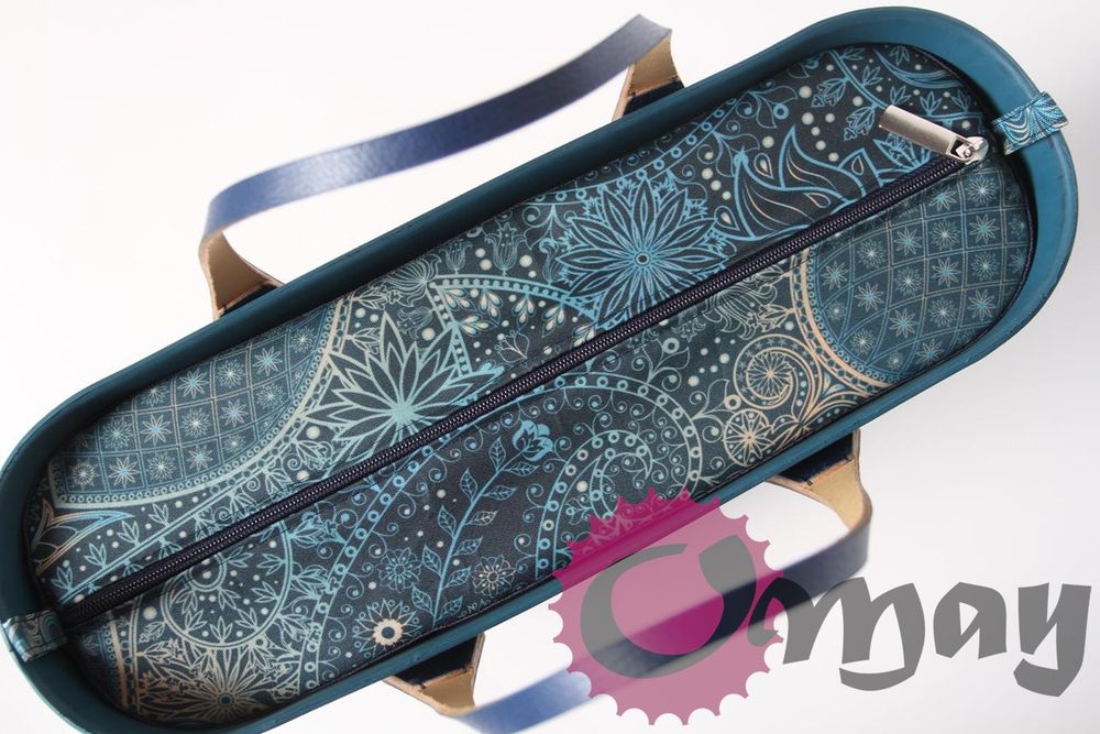 Granatowy organizer OBAG MINI +OPASKA orient paisley Granat OMAY