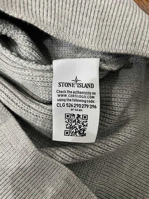 Кофта ХАЛФ ЗИП стон айленд  з патчем сіра NEW
