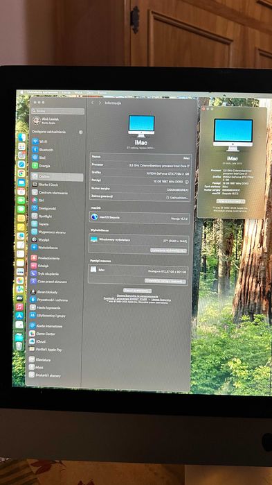 iMac 27" (2560 x 1440), Intel i7, 16GB RAM, 1TB SSD, Sequoia i Win11