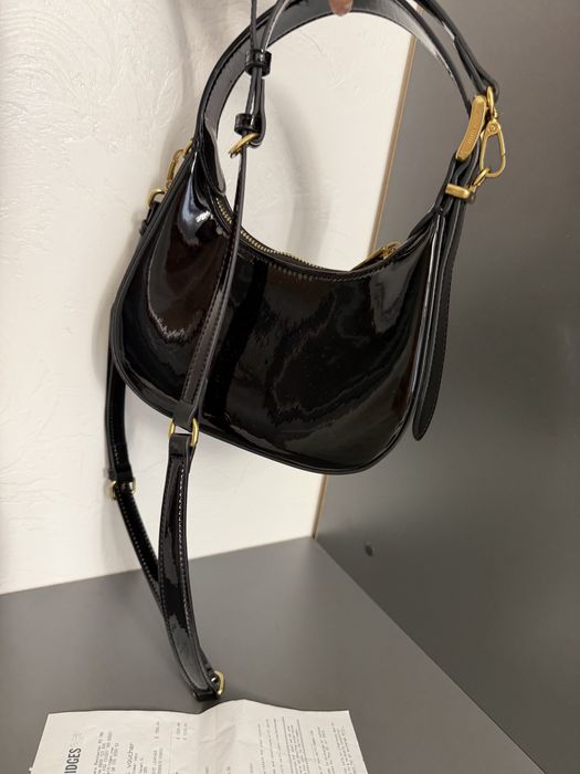 Сумка оригинал miu miu Patent Mini Hobo Black с чеком